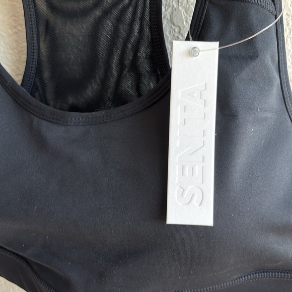 Senita Lux Sarah Mesh Sports Bra in Black - Picture 5 of 9